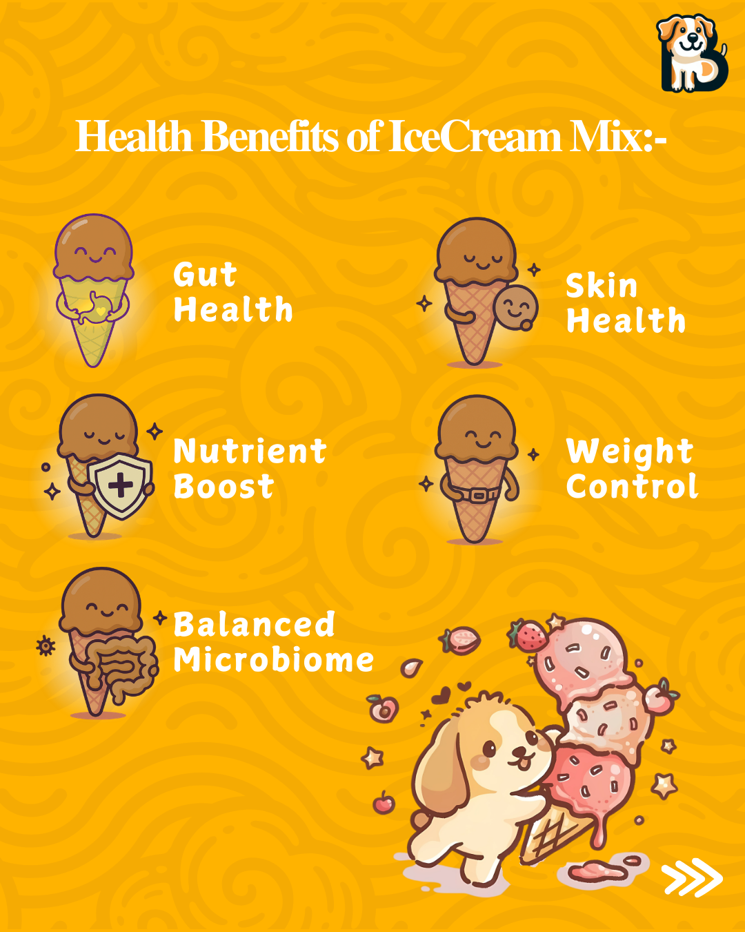 BFAB Natural Ice-Cream Mix + Prebiotic Goodness for Dogs - 100ml